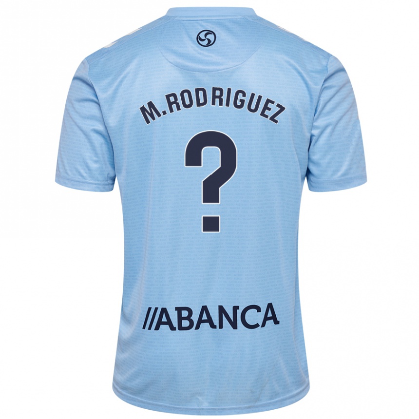 Niño Fútbol Camiseta Manu Rodríguez #0 Azul Cielo 1ª Equipación 2024/25 Perú