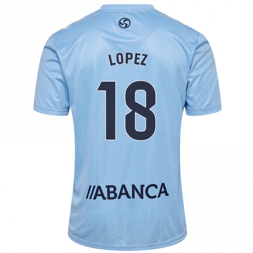 Niño Fútbol Camiseta Joel López #18 Azul Cielo 1ª Equipación 2024/25 Perú