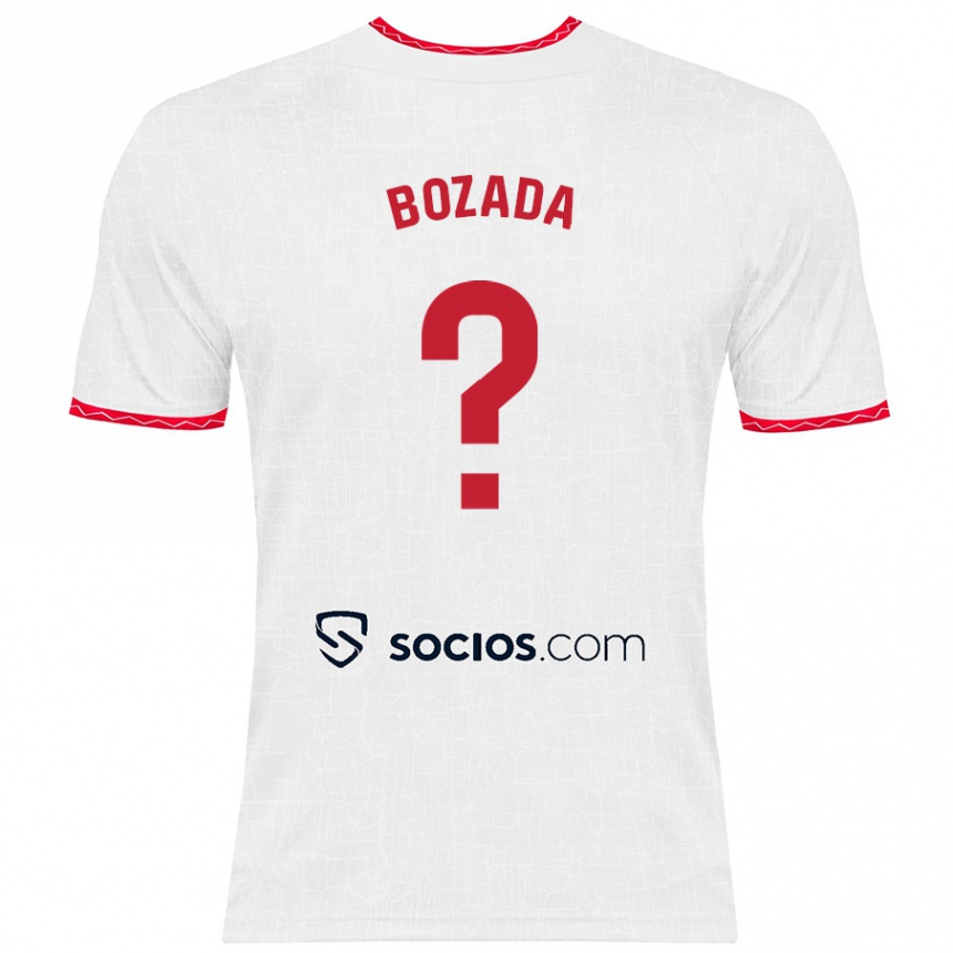 Niño Fútbol Camiseta José Antonio Bozada #0 Blanco Rojo 1ª Equipación 2024/25 Perú