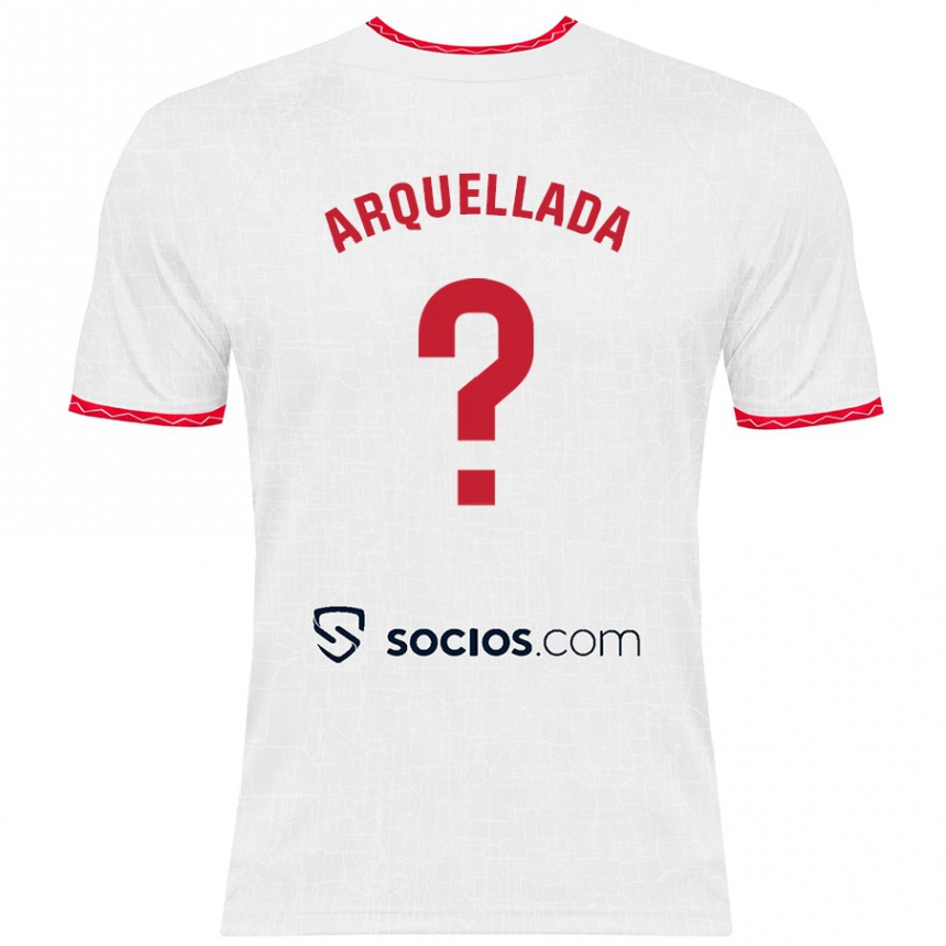 Niño Fútbol Camiseta Álvaro Arquellada #0 Blanco Rojo 1ª Equipación 2024/25 Perú