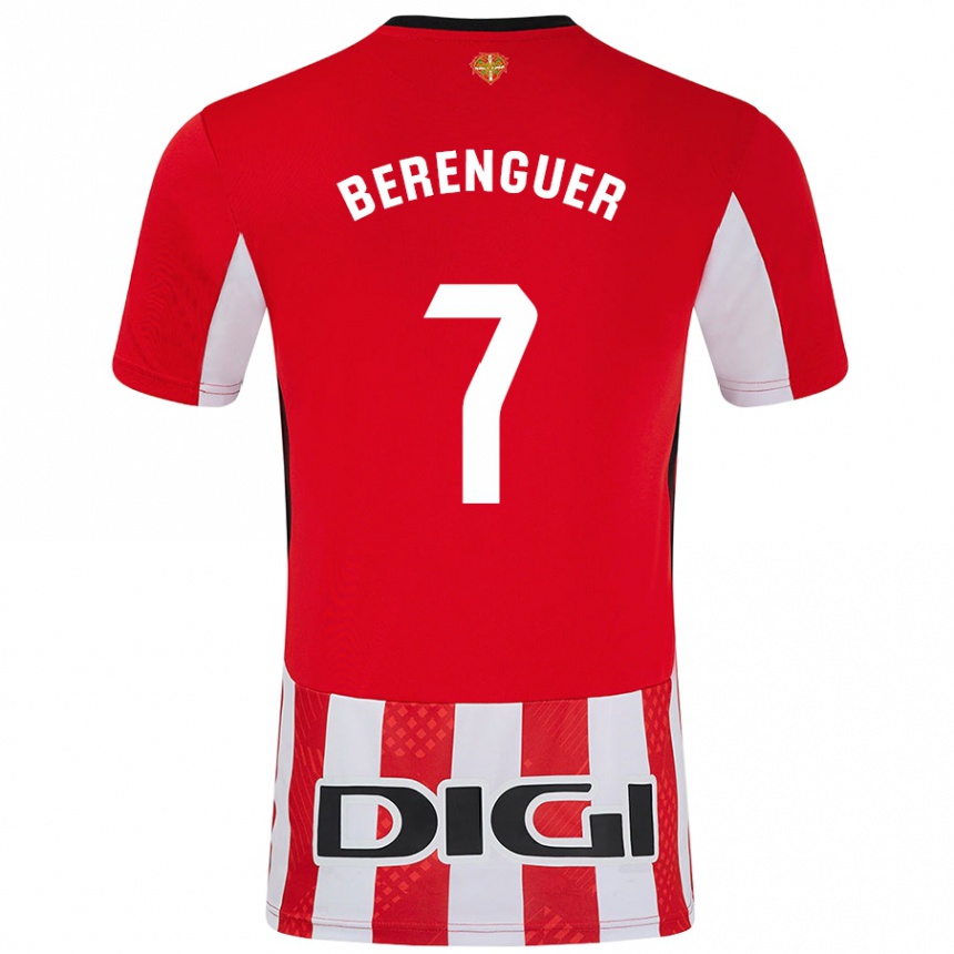 Niño Fútbol Camiseta Álex Berenguer #7 Rojo Blanco 1ª Equipación 2024/25 Perú