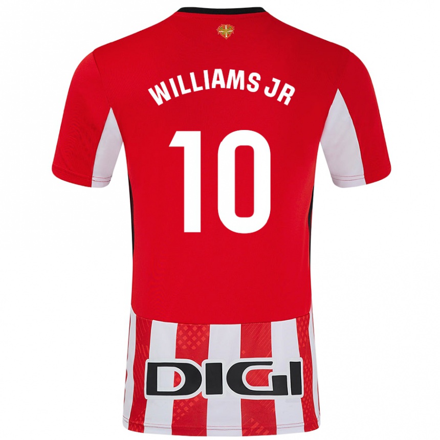 Niño Fútbol Camiseta Nico Williams #10 Rojo Blanco 1ª Equipación 2024/25 Perú