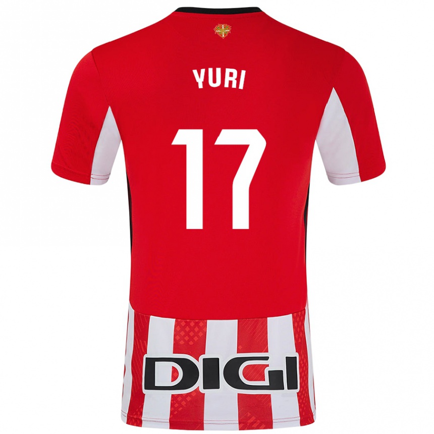 Niño Fútbol Camiseta Yuri Berchiche #17 Rojo Blanco 1ª Equipación 2024/25 Perú