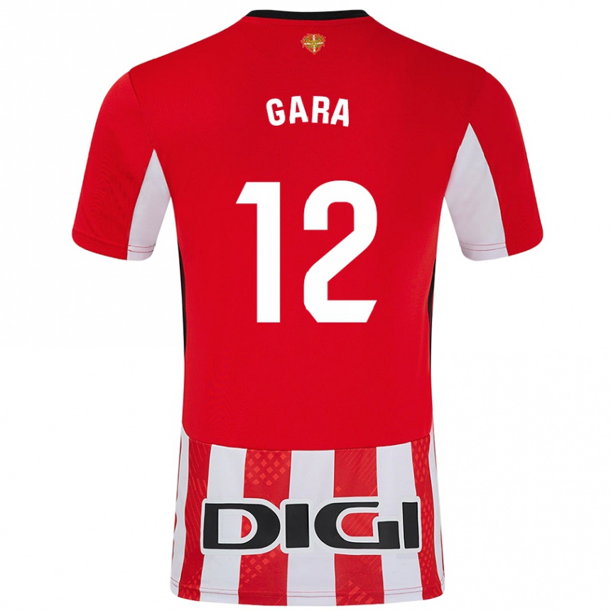 Niño Fútbol Camiseta Gara #12 Rojo Blanco 1ª Equipación 2024/25 Perú