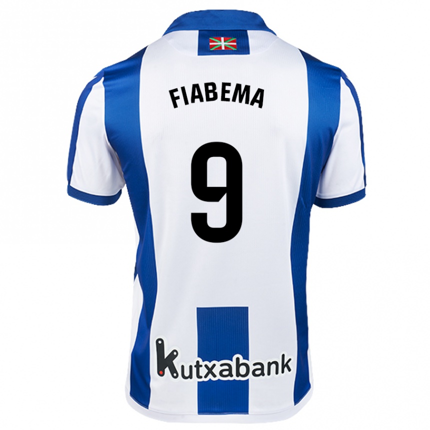 Niño Fútbol Camiseta Bryan Fiabema #9 Blanco Azul 1ª Equipación 2024/25 Perú