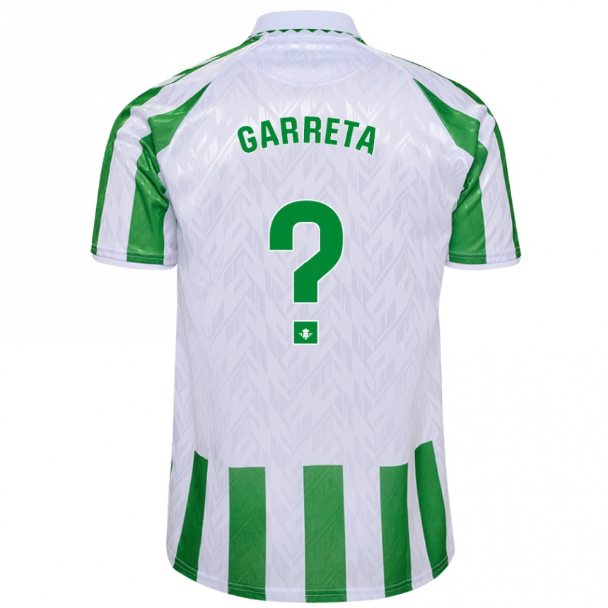 Niño Fútbol Camiseta Félix Garreta #0 Verde Rayas Blancas 1ª Equipación 2024/25 Perú