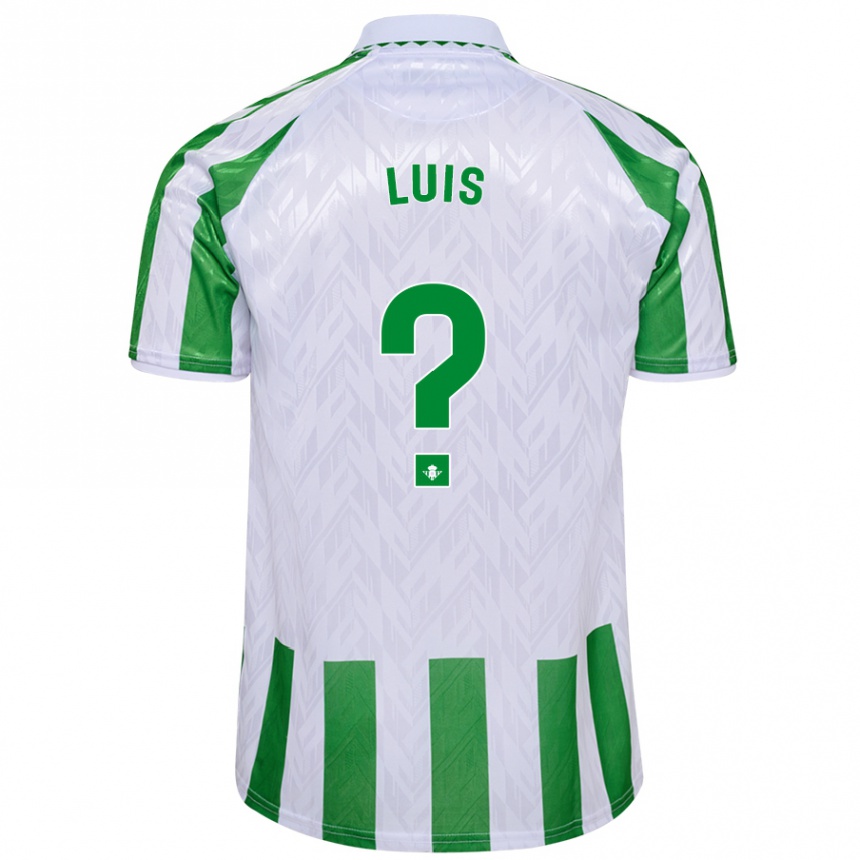 Niño Fútbol Camiseta Jorge Luis #0 Verde Rayas Blancas 1ª Equipación 2024/25 Perú