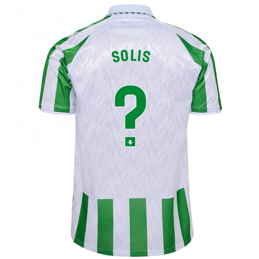 Niño Fútbol Camiseta Marcos Solís #0 Verde Rayas Blancas 1ª Equipación 2024/25 Perú