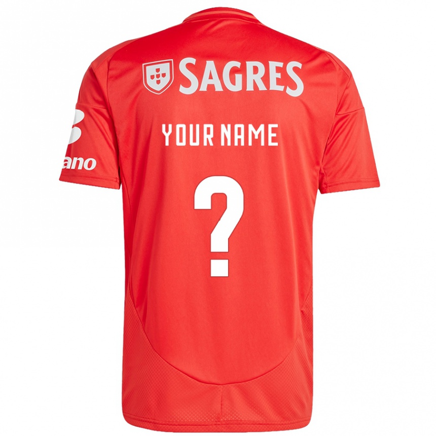 Niño Fútbol Camiseta Su Nombre #0 Rojo Blanco 1ª Equipación 2024/25 Perú