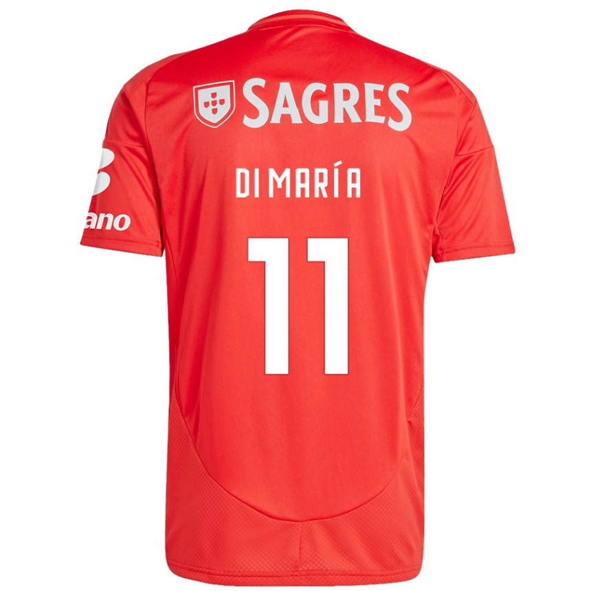 Niño Fútbol Camiseta Angel Di Maria #11 Rojo Blanco 1ª Equipación 2024/25 Perú