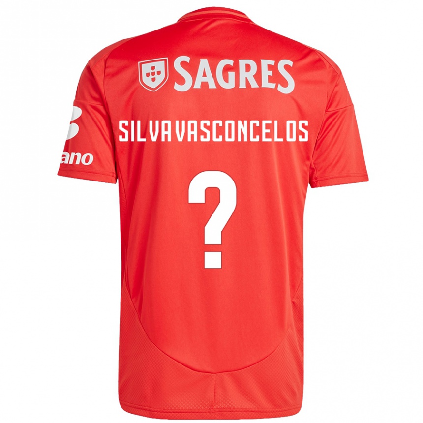 Niño Fútbol Camiseta Martim Silva Vasconcelos #0 Rojo Blanco 1ª Equipación 2024/25 Perú