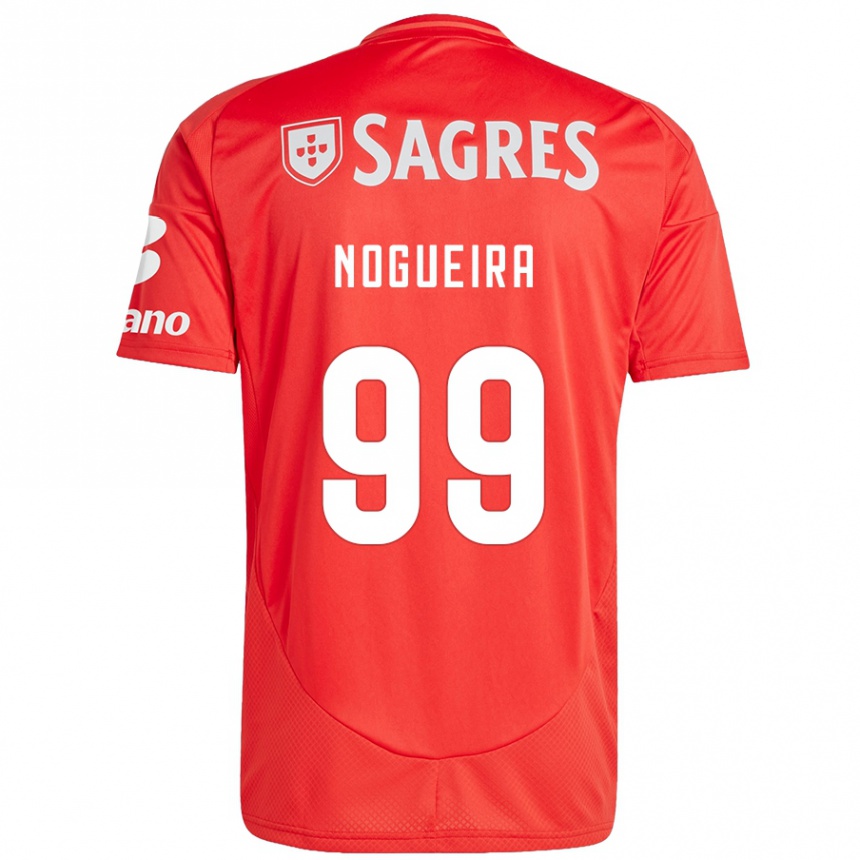 Niño Fútbol Camiseta Beatriz Nogueira #99 Rojo Blanco 1ª Equipación 2024/25 Perú