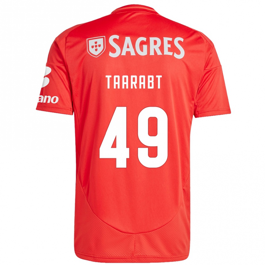 Niño Fútbol Camiseta Adel Taarabt #49 Rojo Blanco 1ª Equipación 2024/25 Perú