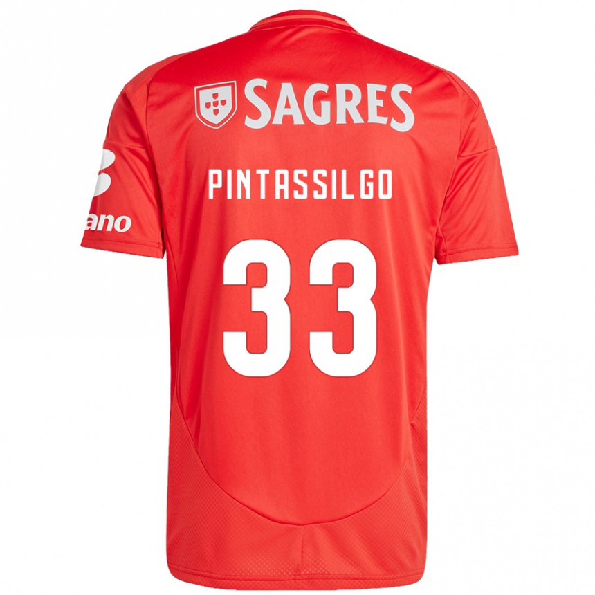 Niño Fútbol Camiseta Lara Pintassilgo #33 Rojo Blanco 1ª Equipación 2024/25 Perú