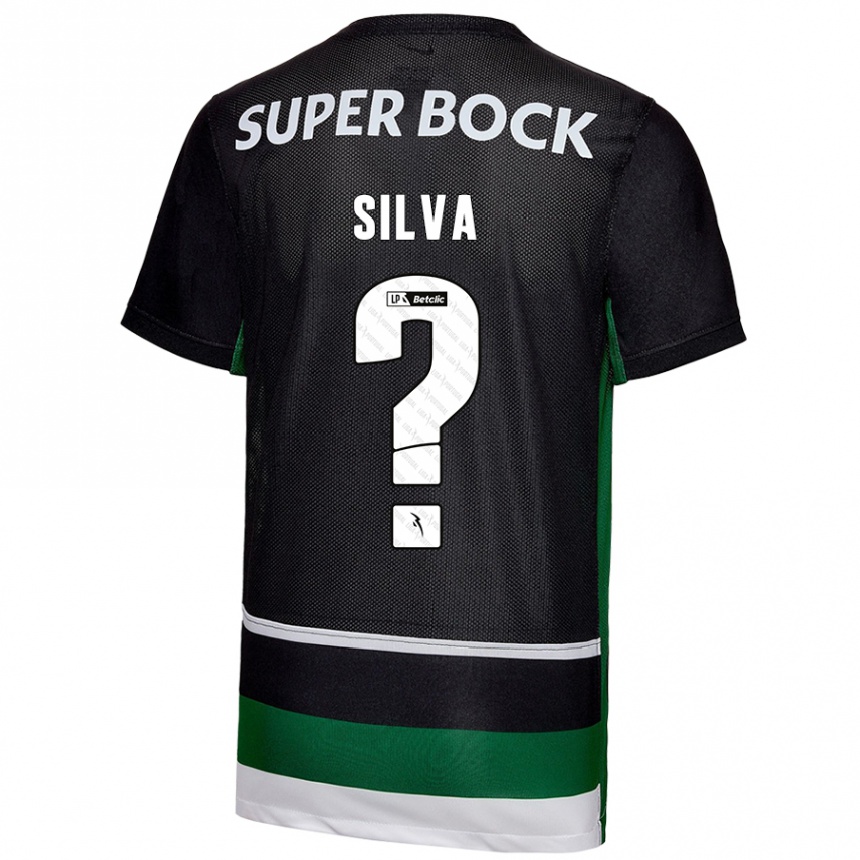 Niño Fútbol Camiseta Francisco Silva #0 Negro Blanco Verde 1ª Equipación 2024/25 Perú