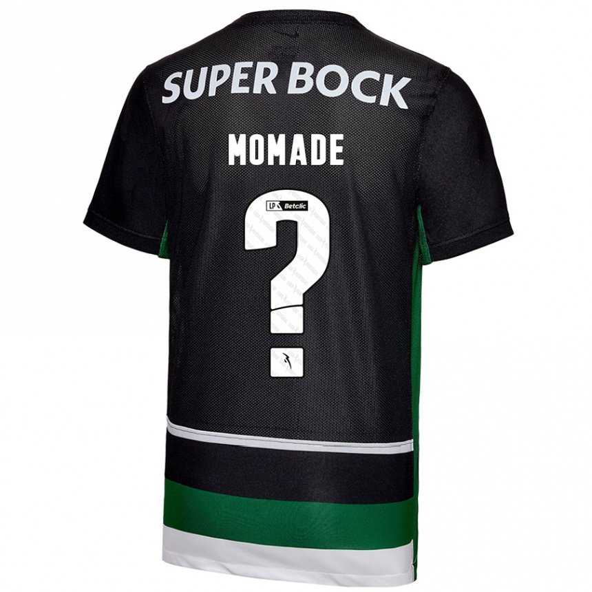 Niño Fútbol Camiseta Rayhan Momade #0 Negro Blanco Verde 1ª Equipación 2024/25 Perú