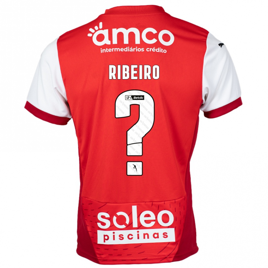 Niño Fútbol Camiseta Yuri Ribeiro #0 Rojo Blanco 1ª Equipación 2024/25 Perú