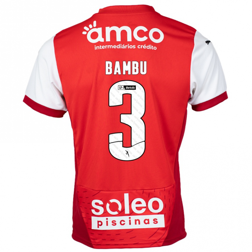 Niño Fútbol Camiseta Robson Bambu #3 Rojo Blanco 1ª Equipación 2024/25 Perú