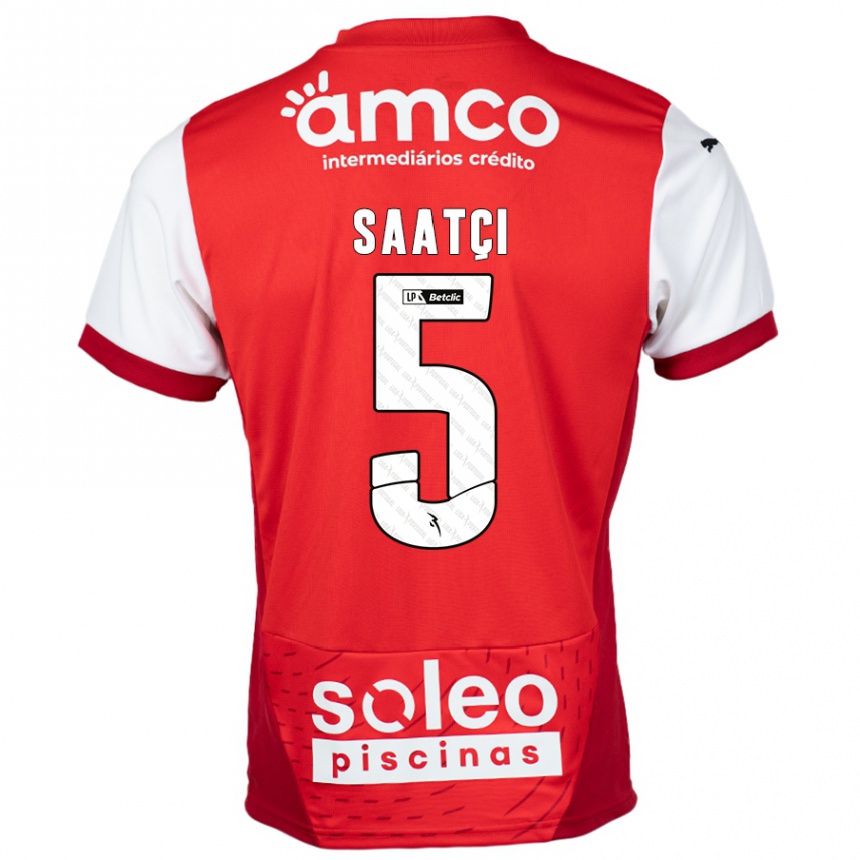 Niño Fútbol Camiseta Serdar Saatçı #5 Rojo Blanco 1ª Equipación 2024/25 Perú