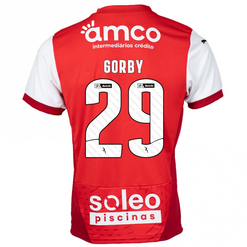 Niño Fútbol Camiseta Gorby #29 Rojo Blanco 1ª Equipación 2024/25 Perú