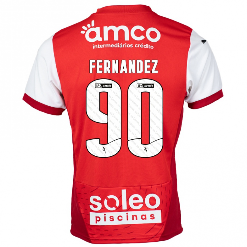 Niño Fútbol Camiseta Roberto Fernández #90 Rojo Blanco 1ª Equipación 2024/25 Perú