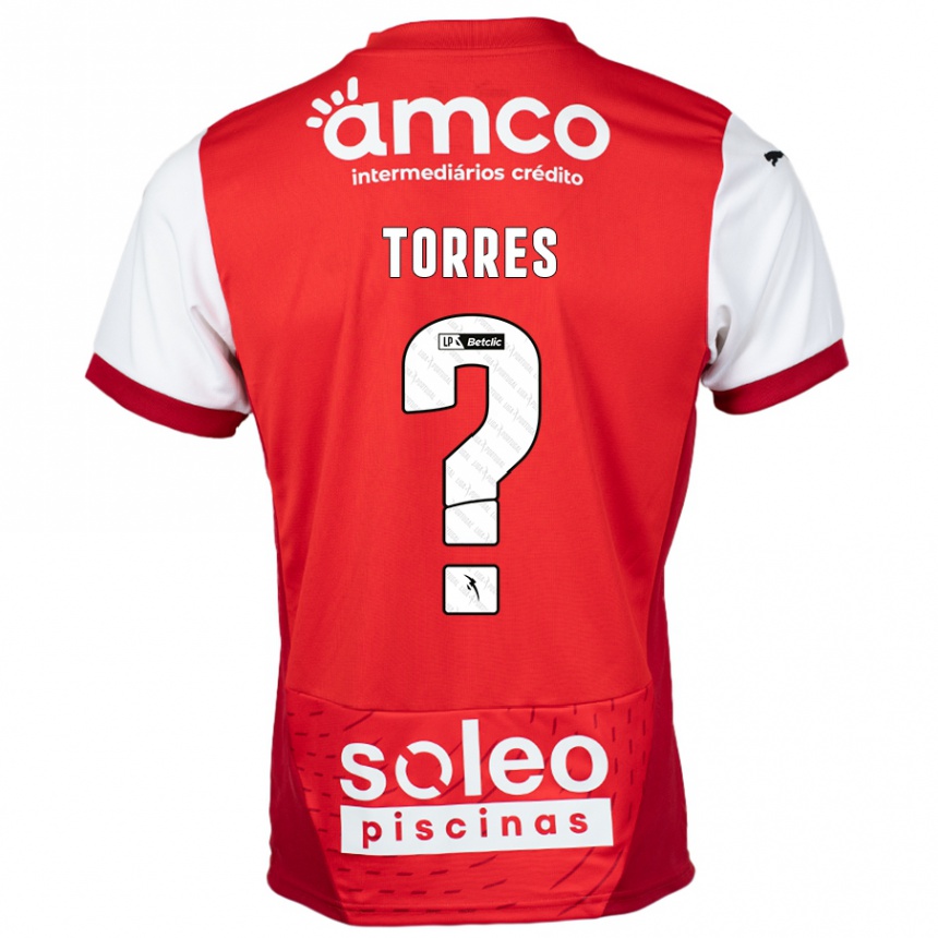 Niño Fútbol Camiseta Marco Torres #0 Rojo Blanco 1ª Equipación 2024/25 Perú