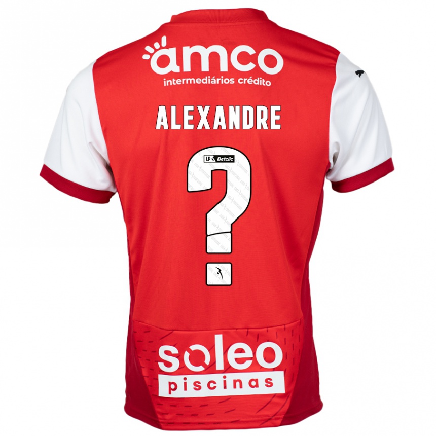 Niño Fútbol Camiseta Daniel Alexandre #0 Rojo Blanco 1ª Equipación 2024/25 Perú