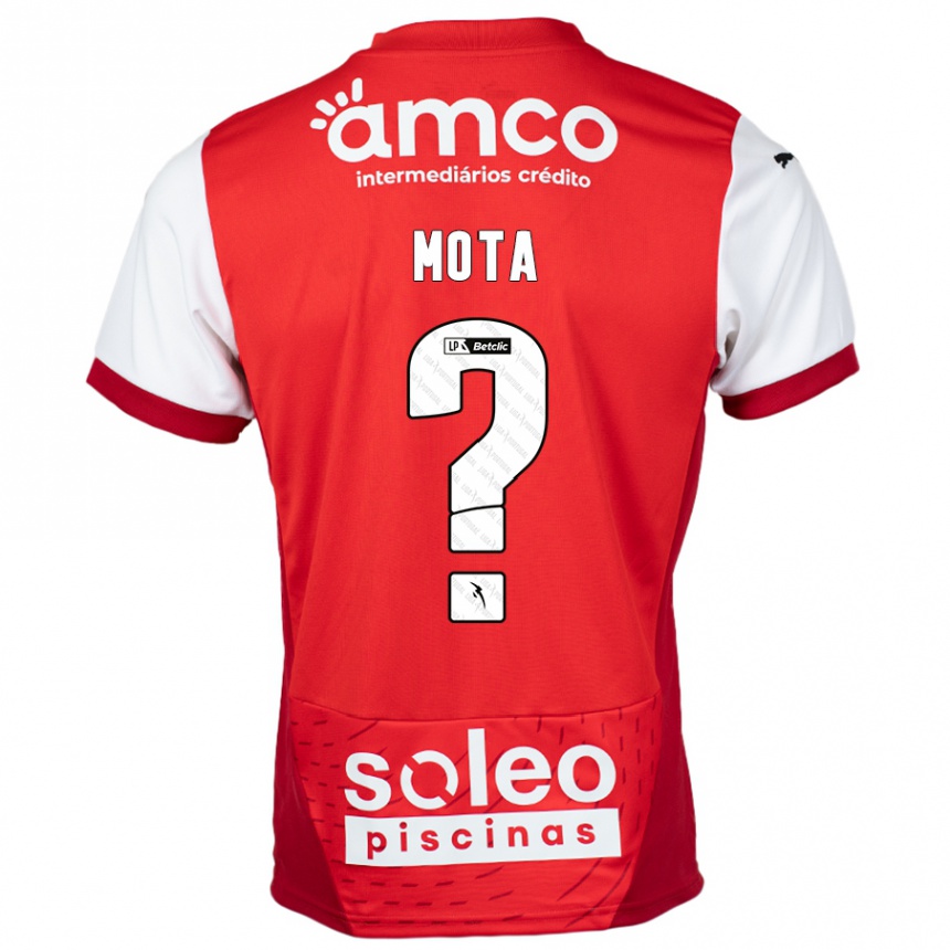 Niño Fútbol Camiseta Edgar Mota #0 Rojo Blanco 1ª Equipación 2024/25 Perú