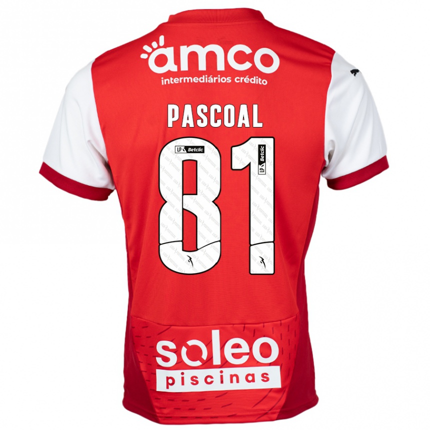 Niño Fútbol Camiseta Fodé Pascoal #81 Rojo Blanco 1ª Equipación 2024/25 Perú