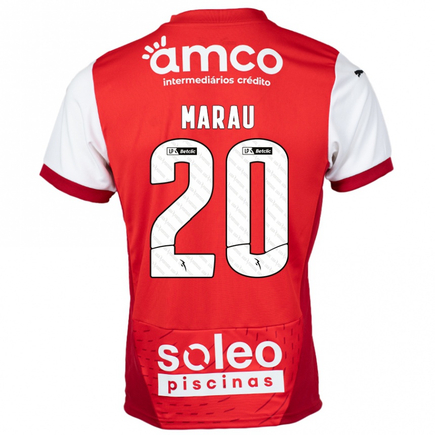 Niño Fútbol Camiseta Madalena Marau #20 Rojo Blanco 1ª Equipación 2024/25 Perú