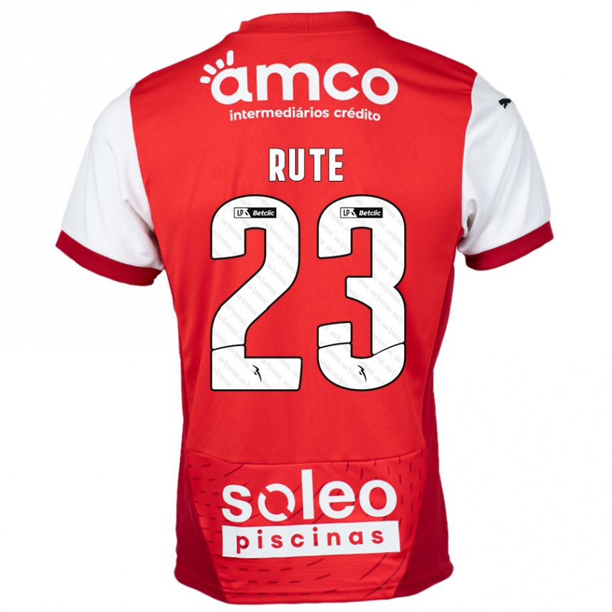 Niño Fútbol Camiseta Ana Rute #23 Rojo Blanco 1ª Equipación 2024/25 Perú