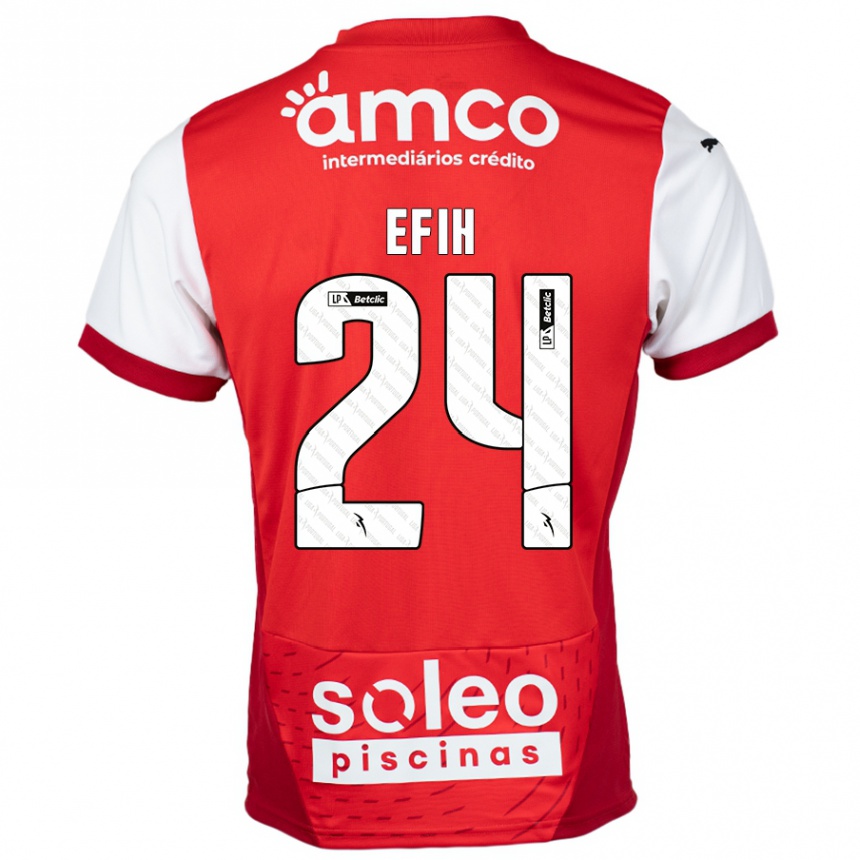 Niño Fútbol Camiseta Peace Efih #24 Rojo Blanco 1ª Equipación 2024/25 Perú