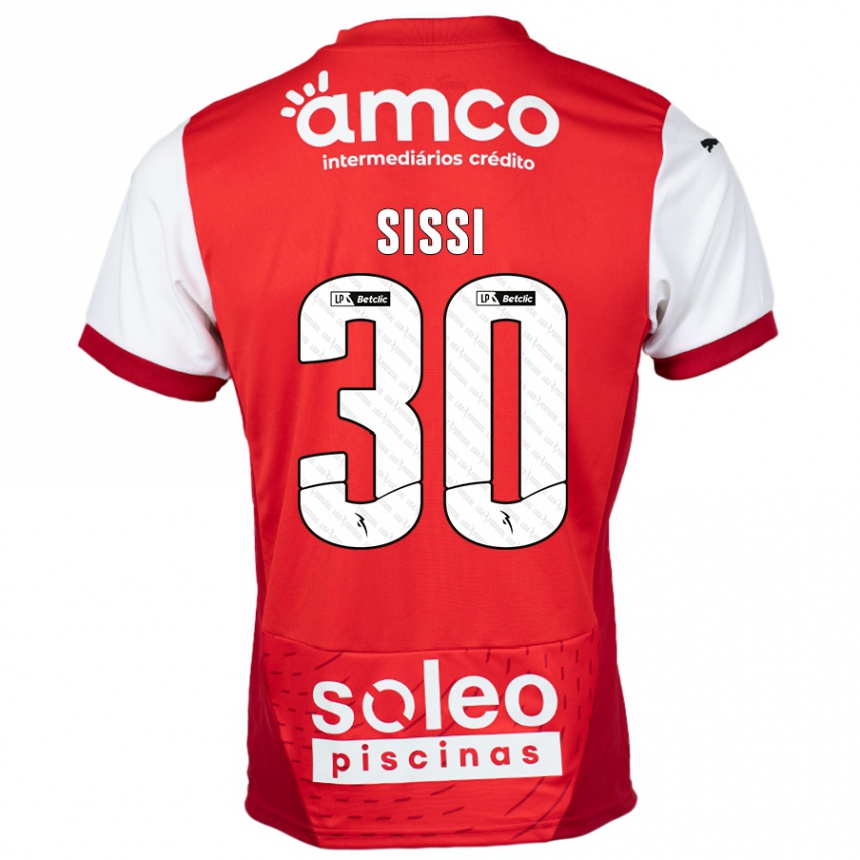 Niño Fútbol Camiseta Sissi #30 Rojo Blanco 1ª Equipación 2024/25 Perú