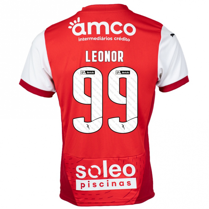 Niño Fútbol Camiseta Maria Leonor #99 Rojo Blanco 1ª Equipación 2024/25 Perú