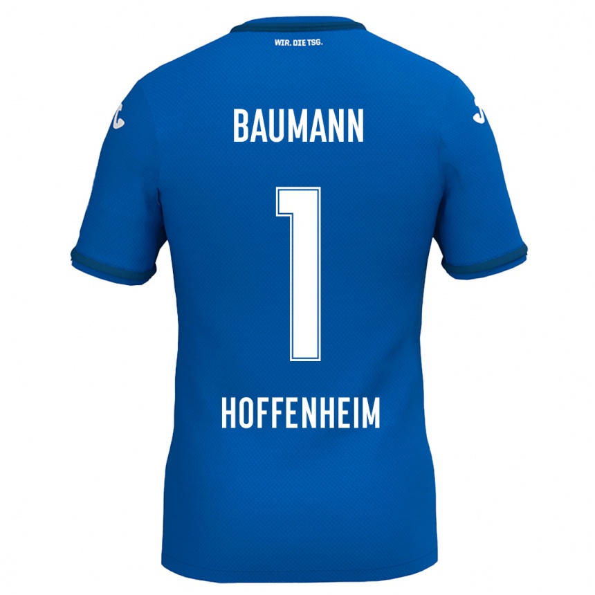 Niño Fútbol Camiseta Oliver Baumann #1 Azul Real 1ª Equipación 2024/25 Perú