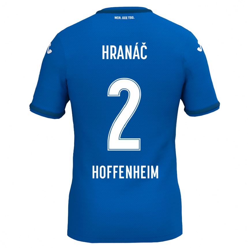 Niño Fútbol Camiseta Robin Hranac #2 Azul Real 1ª Equipación 2024/25 Perú