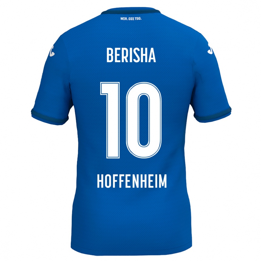 Niño Fútbol Camiseta Mergim Berisha #10 Azul Real 1ª Equipación 2024/25 Perú