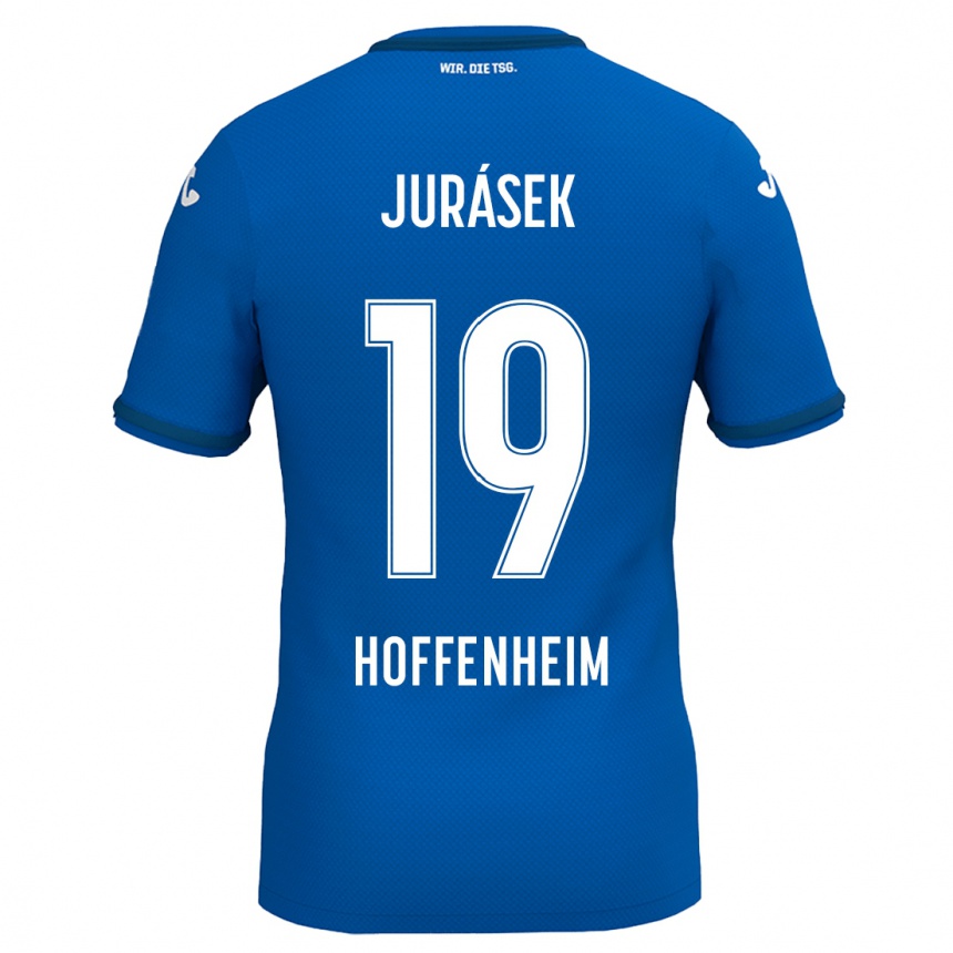 Niño Fútbol Camiseta David Jurásek #19 Azul Real 1ª Equipación 2024/25 Perú