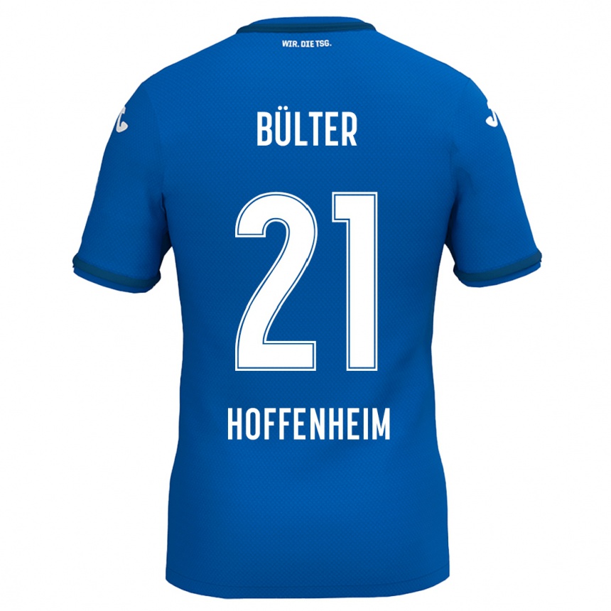 Niño Fútbol Camiseta Marius Bülter #21 Azul Real 1ª Equipación 2024/25 Perú