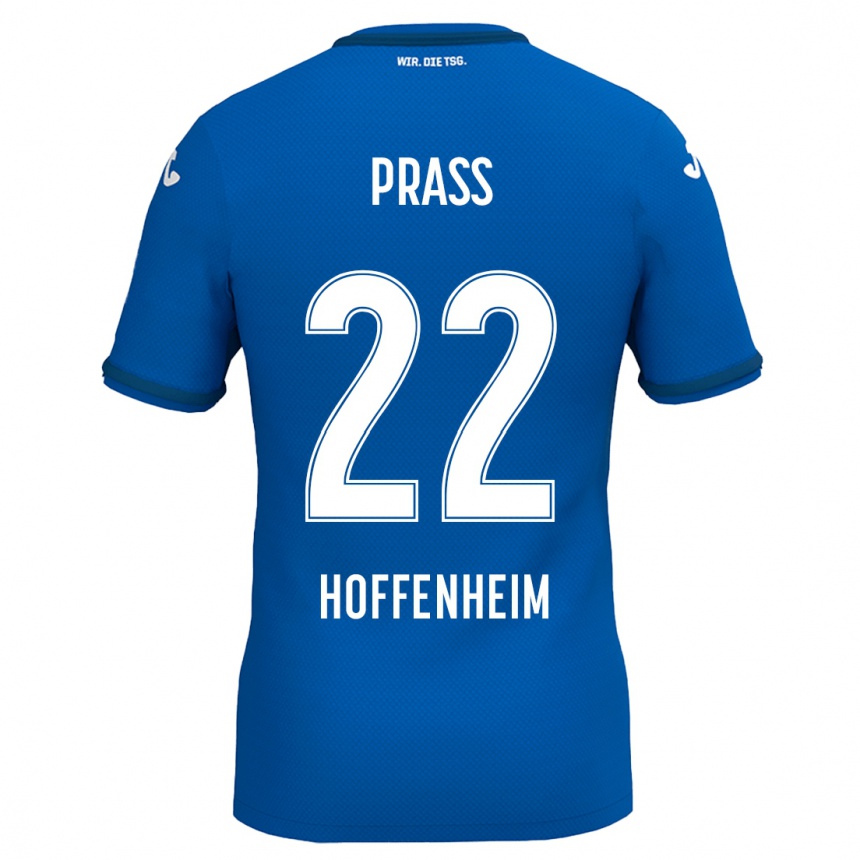 Niño Fútbol Camiseta Alexander Prass #22 Azul Real 1ª Equipación 2024/25 Perú