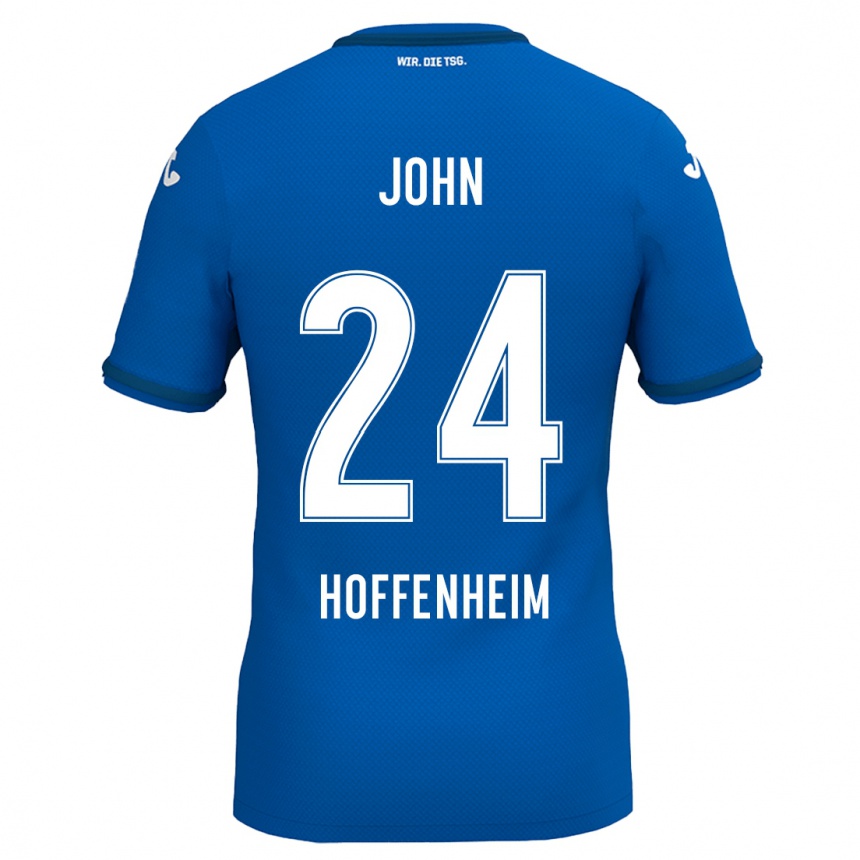 Niño Fútbol Camiseta Marco John #24 Azul Real 1ª Equipación 2024/25 Perú