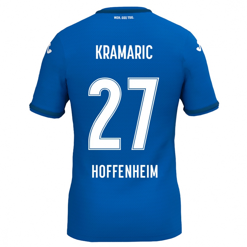 Niño Fútbol Camiseta Andrej Kramaric #27 Azul Real 1ª Equipación 2024/25 Perú