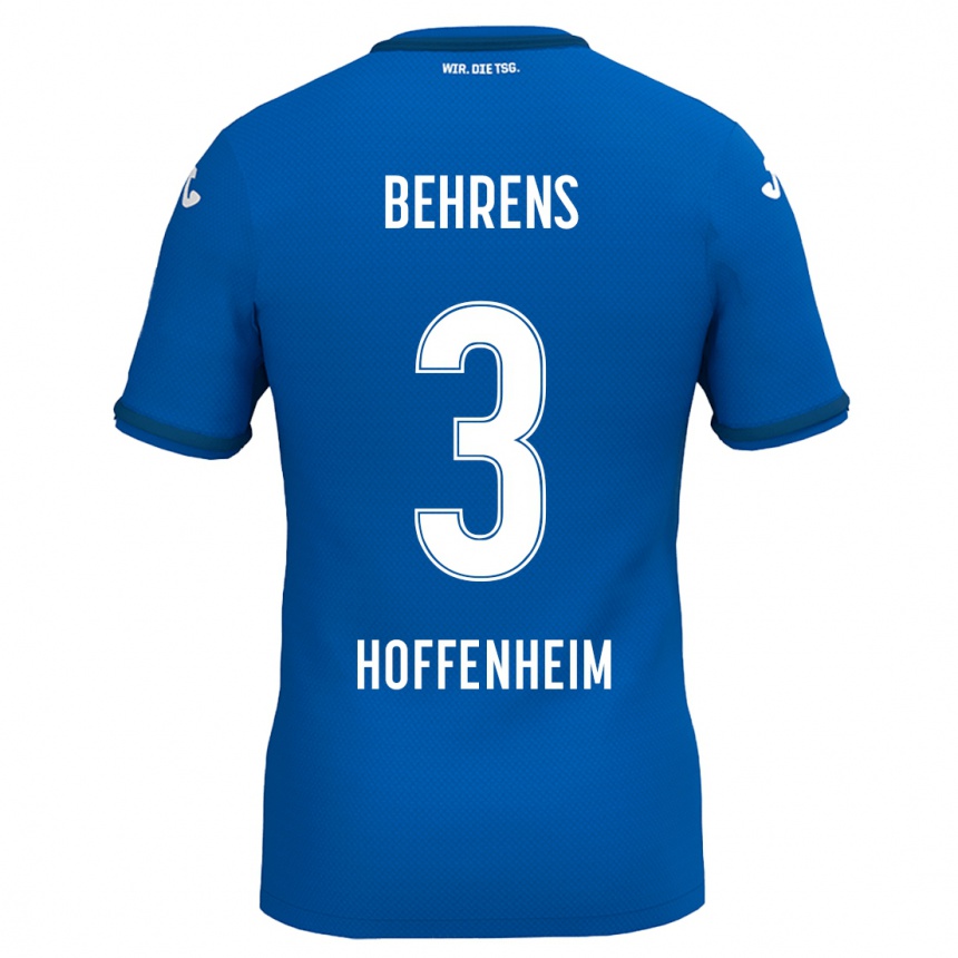 Niño Fútbol Camiseta Hennes Behrens #3 Azul Real 1ª Equipación 2024/25 Perú