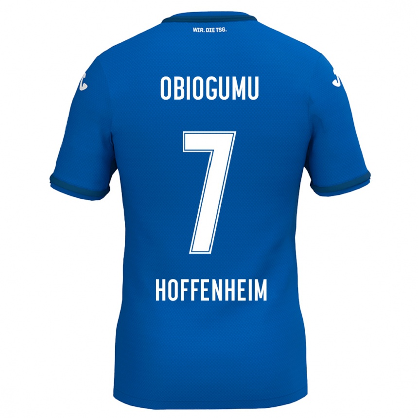 Niño Fútbol Camiseta Uche Obiogumu #7 Azul Real 1ª Equipación 2024/25 Perú