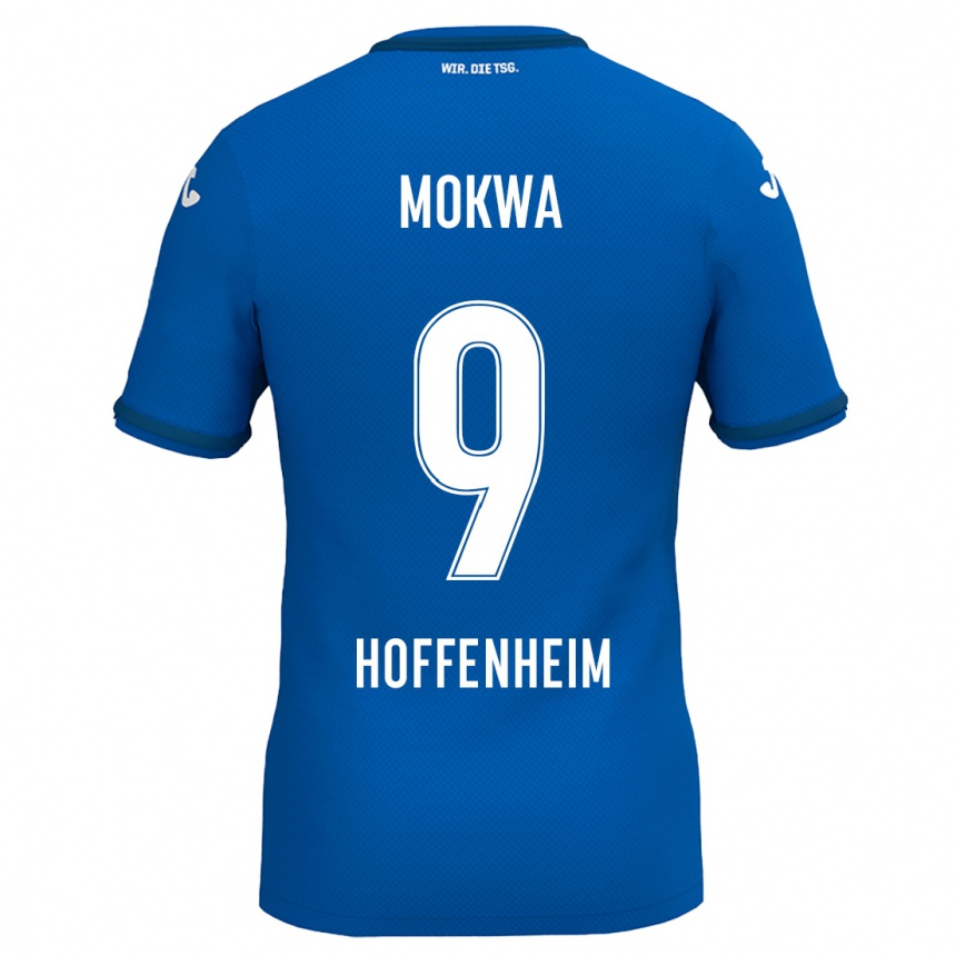 Niño Fútbol Camiseta David Mokwa #9 Azul Real 1ª Equipación 2024/25 Perú