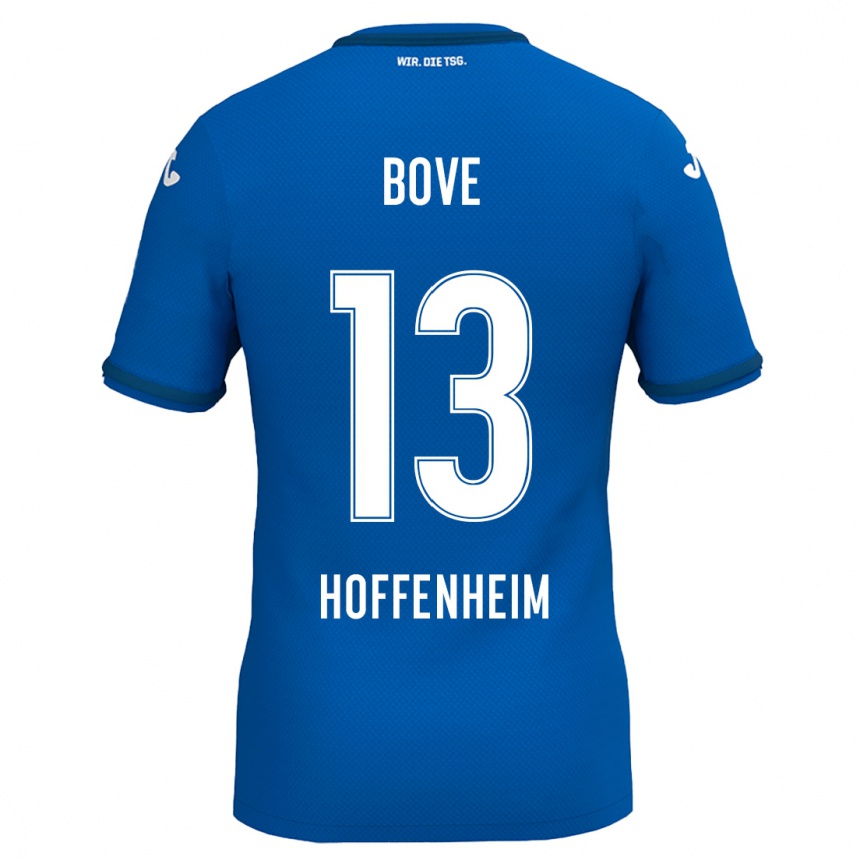 Niño Fútbol Camiseta Nevio Bove #13 Azul Real 1ª Equipación 2024/25 Perú