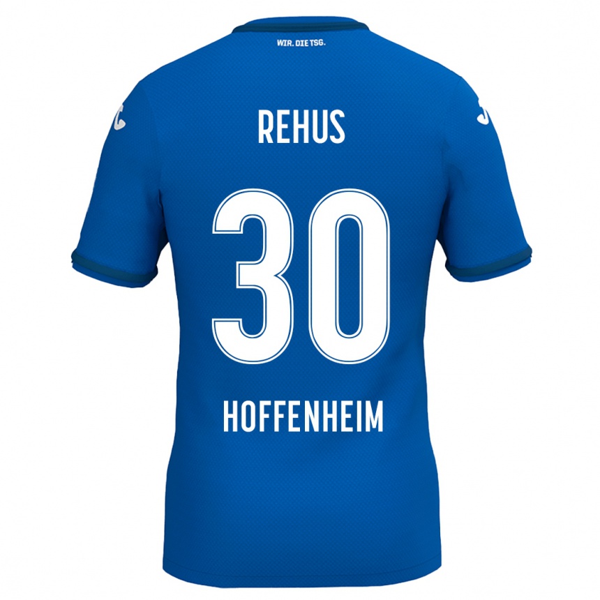 Niño Fútbol Camiseta Milan Rehus #30 Azul Real 1ª Equipación 2024/25 Perú