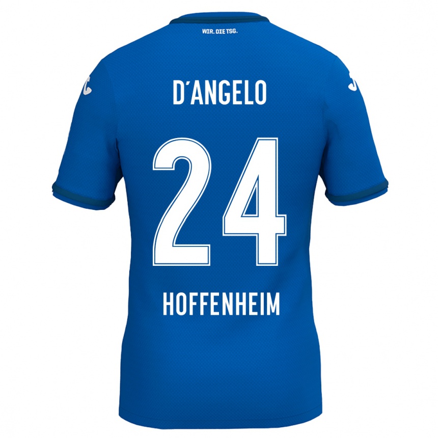 Niño Fútbol Camiseta Chiara D'angelo #24 Azul Real 1ª Equipación 2024/25 Perú