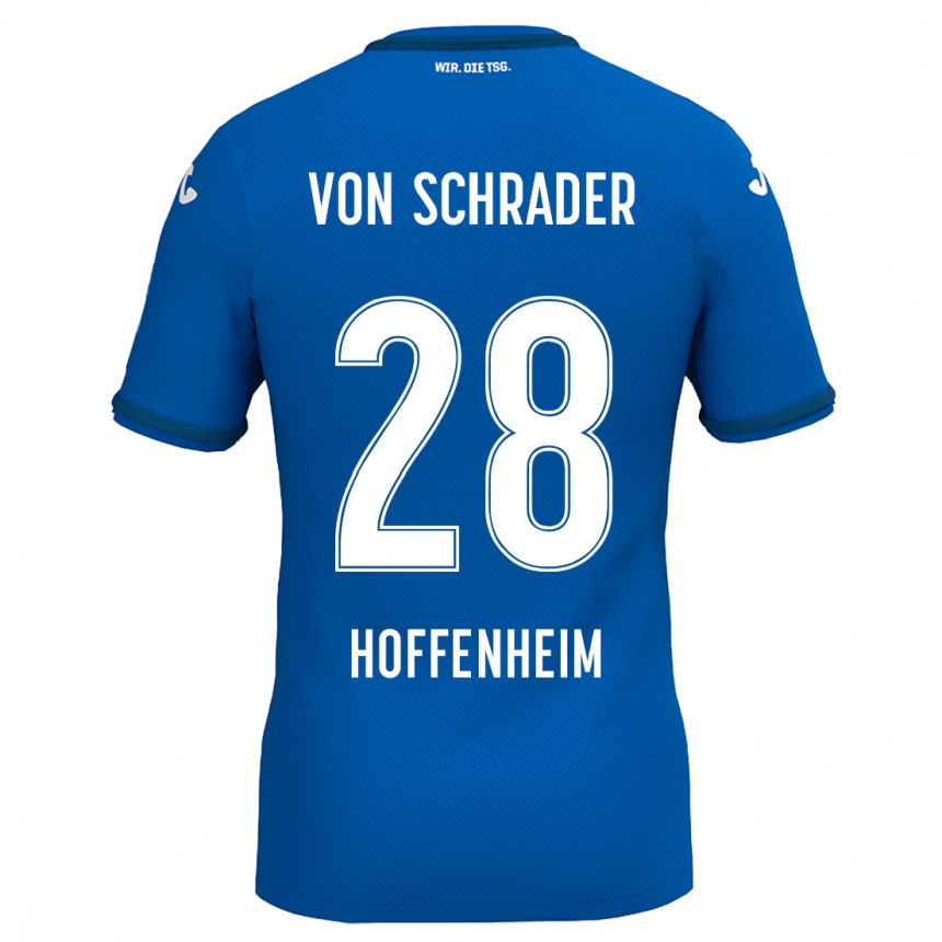 Niño Fútbol Camiseta Lina Von Schrader #28 Azul Real 1ª Equipación 2024/25 Perú