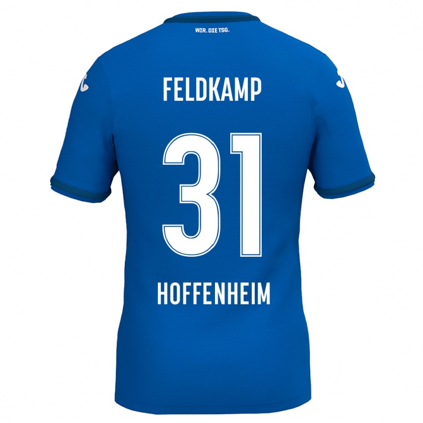 Niño Fútbol Camiseta Jana Feldkamp #31 Azul Real 1ª Equipación 2024/25 Perú